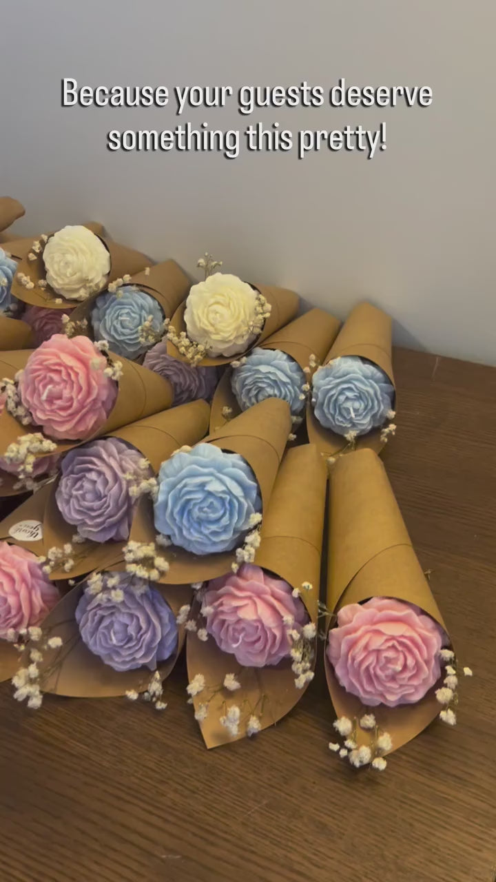 Poney flower candle bouquet