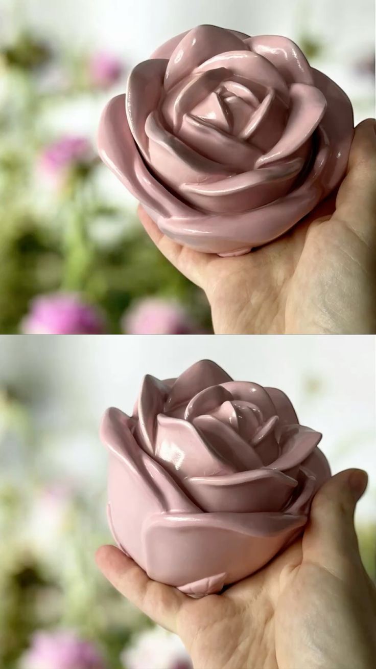 Rose Jar Candle Pot