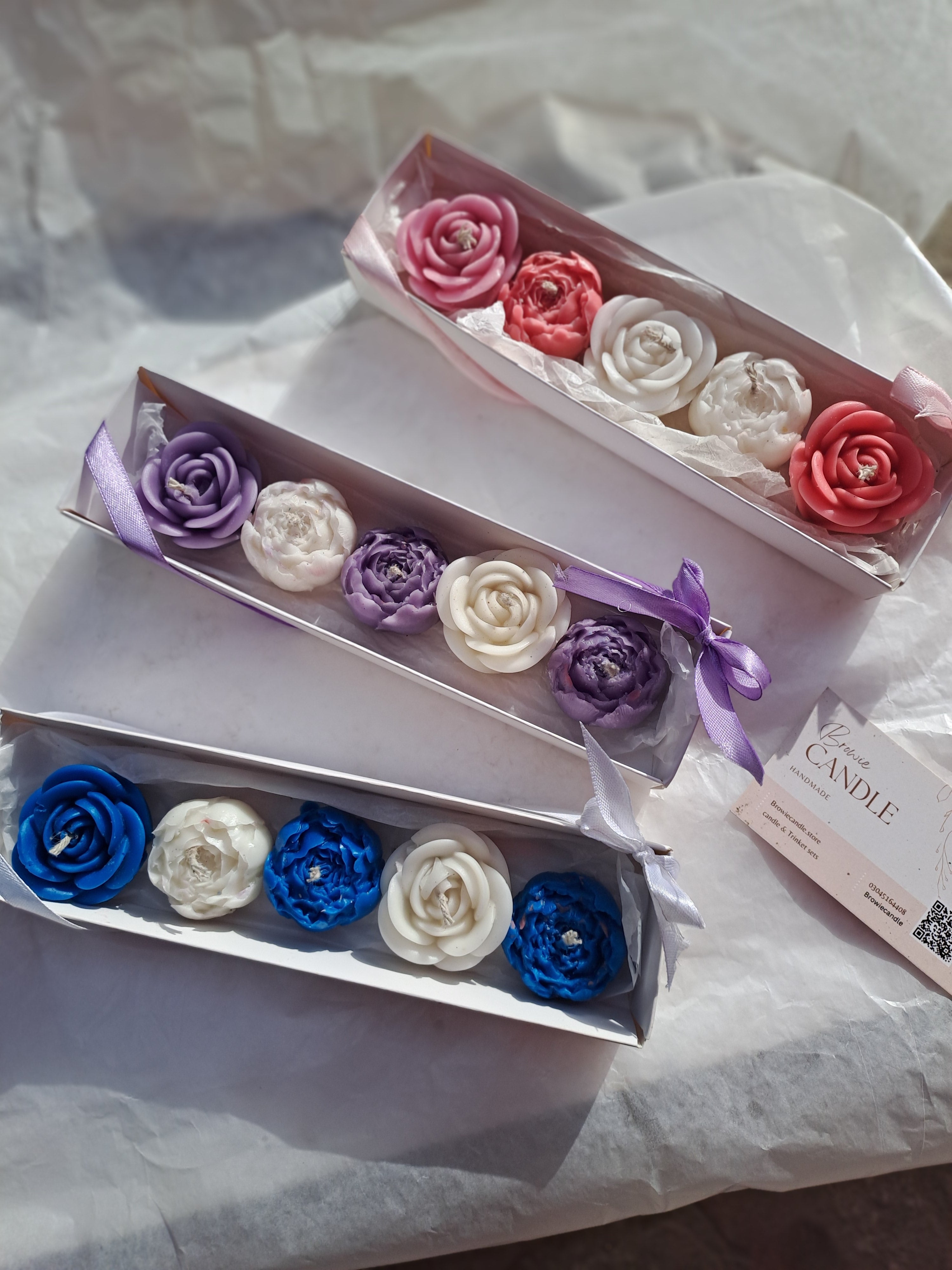 5 roses candle