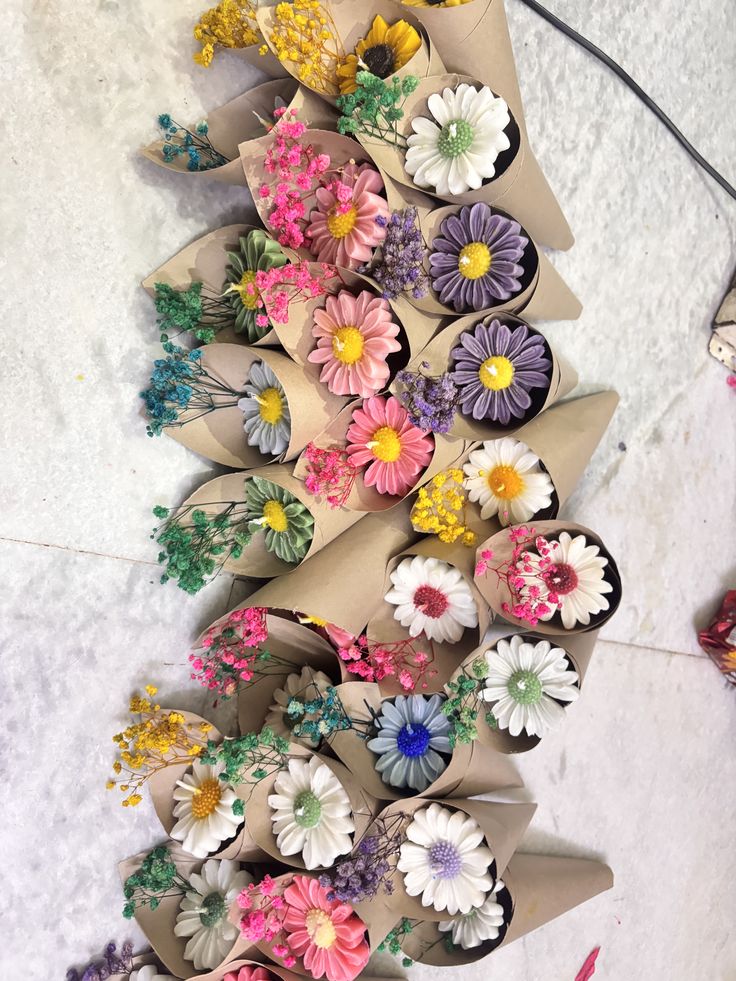 Sunflower candle bouquet