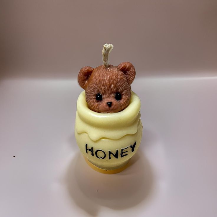 Honey pot with teddy bear