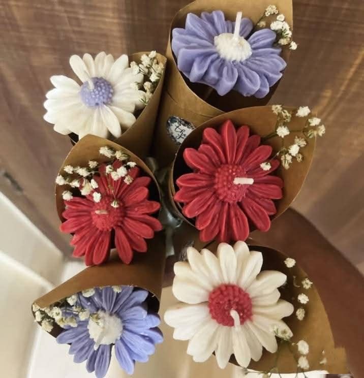 Sunflower candle bouquet