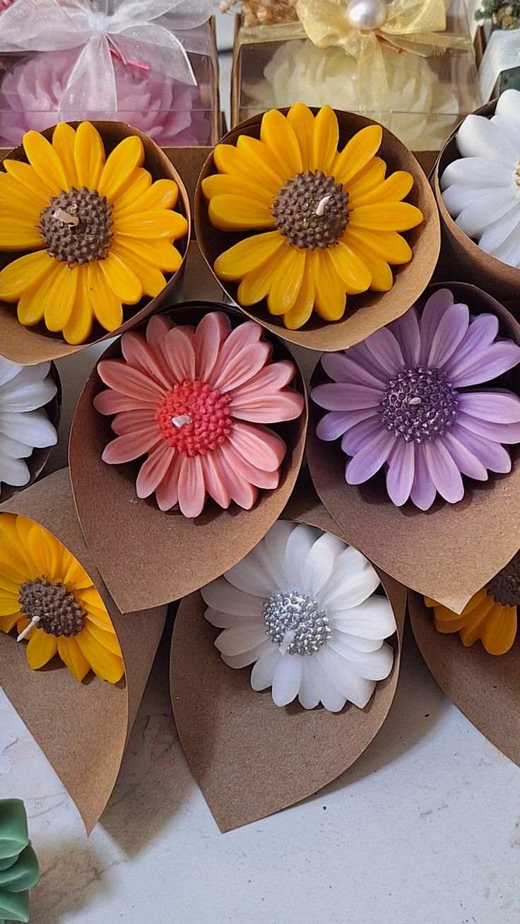 Sunflower candle bouquet