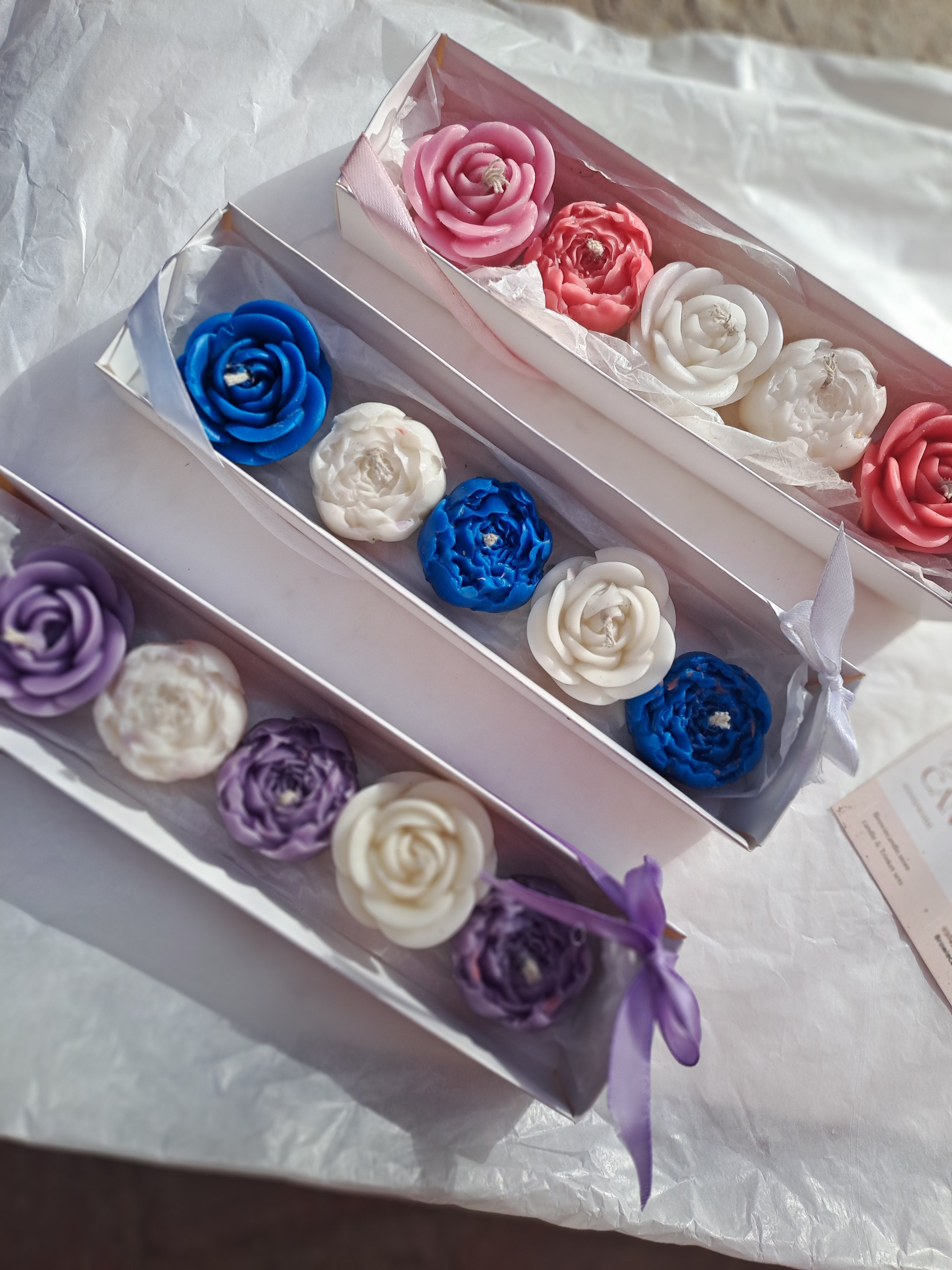 5 roses candle