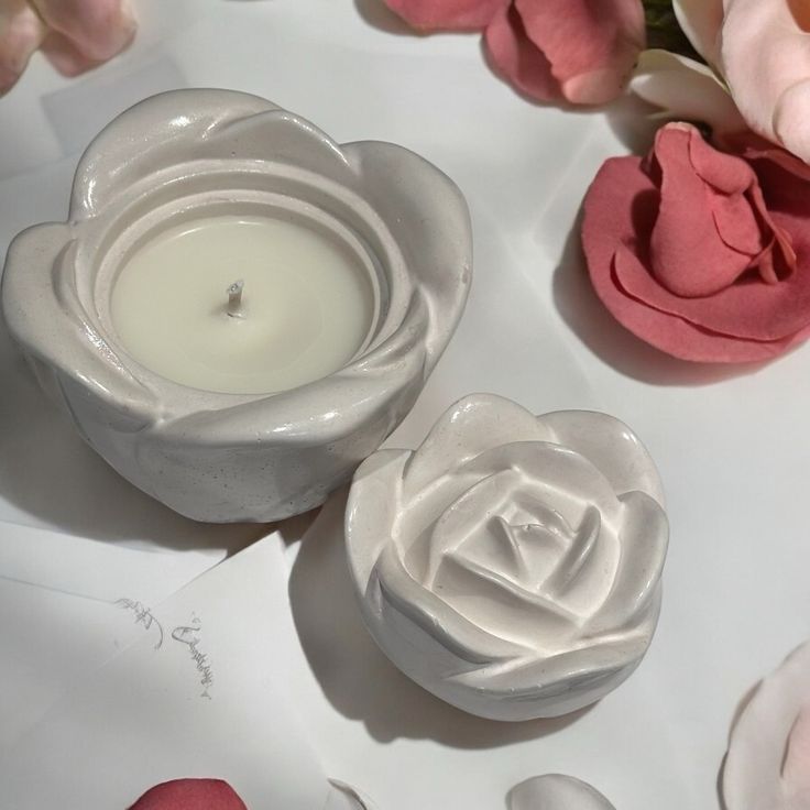 Rose Jar Candle Pot