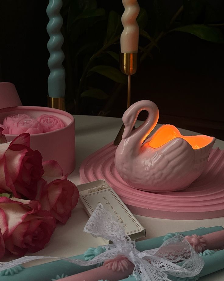 Stylish tray with sawan candle