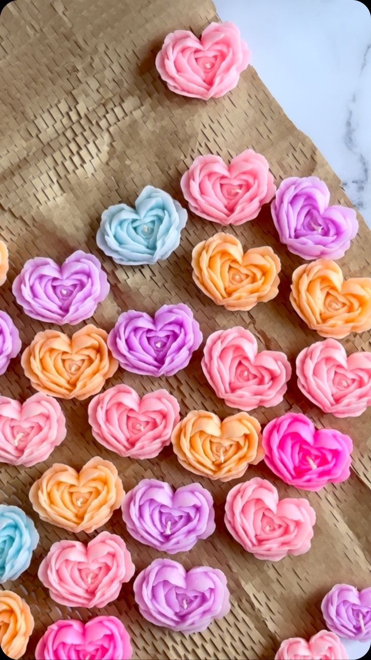 Heart flower candle