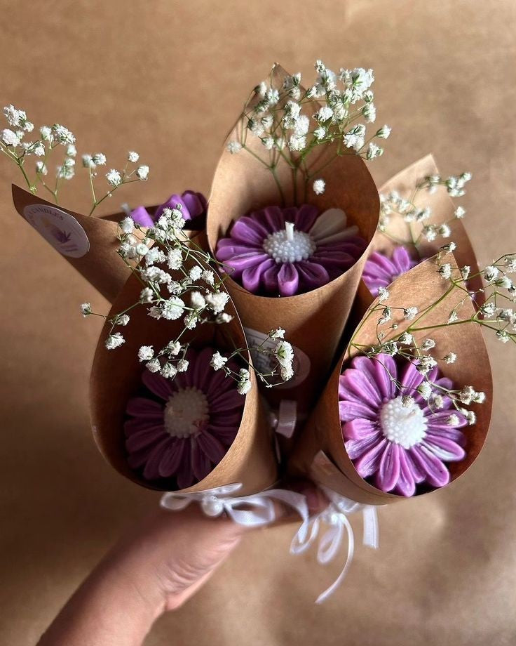 Sunflower candle bouquet
