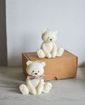 Setting teddy bear candle