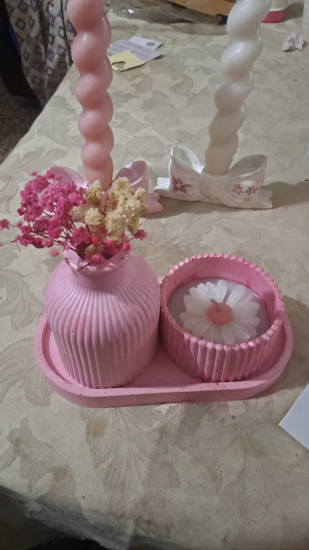 Stylish tray vase set