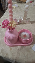 Stylish tray vase set
