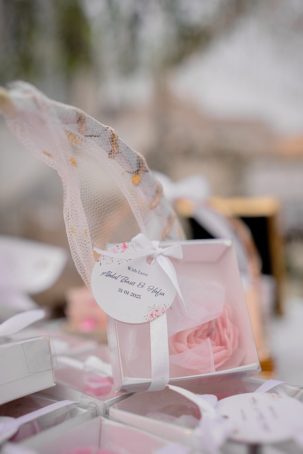 Heart flower candle